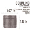 BK Products 3/4 in. FPT x 3/4 in. Dia. FPT Black Malleable Iron Coupling (Pack of 5)