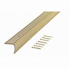M-D Building Products 1-1/8 in. H x 36 in. L Prefinished Satin Brass Aluminum Stair Edge (Pack of 6)