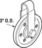 Prime-Line 3 in. D Steel Pulley /Strap and Bolt