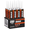 OSI Quad White Elastomeric Polymers Door/Siding/ Window Sealant 10 oz (Pack of 12)
