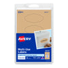 Avery Oval Brown Multipurpose Label 1 pk