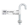 Hampton Small Zinc-Plated Silver Zinc 0.6875 in. L J-Bolt 150 lb. 1 pk (Pack of 10)