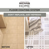Rust-Oleum HOME Semi-Gloss White Tint Base Floor Coating Kit 1 qt (Pack of 2)