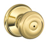 Schlage Georgian Bright Brass Privacy Lockset 1-3/4 in. - Deal of The Week