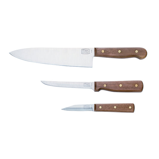 Chicago Cutlery Walnut Tradition Stainless Steel Knife Set 3 pc