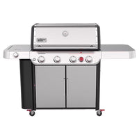 Weber Genesis S-435 LP Gas Grill Stainless Steel 4 Burner with Sear Zone and Side Burner 