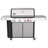 Weber Genesis S-435 LP Gas Grill Stainless Steel 4 Burner with Sear Zone and Side Burner 
