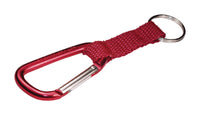 Hillman Aluminum/Nylon Multicolored Key Ring Carabiner (Pack of 5).