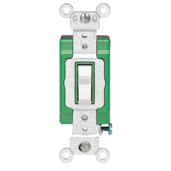 Leviton Industrial 30 amps Double Pole Toggle AC Quiet Switch White 1 pk - Deal of The Week