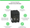Square D HomeLine 30 amps Tandem 2-Pole Circuit Breaker