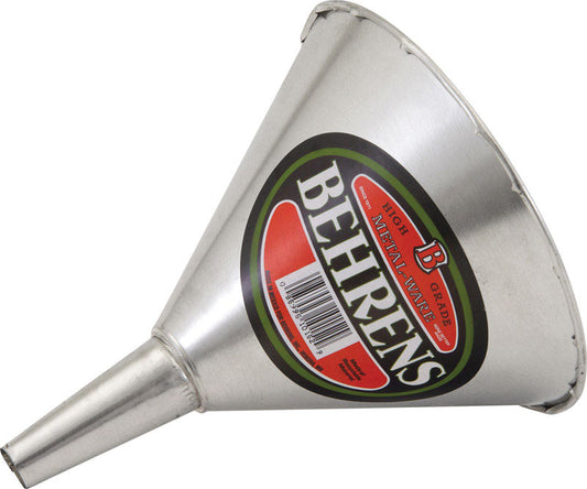 Behrens Silver Chemical Resistant All-Purpose Tin Funnel 10 oz. Capacity 5.25 H in.