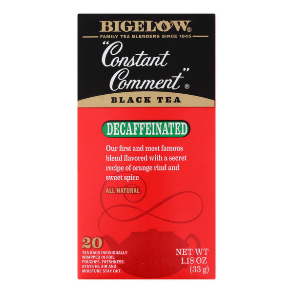 Bigelow Tea Constant Comment Decaffeinated Black Tea - Case of 6 - 20 Bags (Pack of 6)