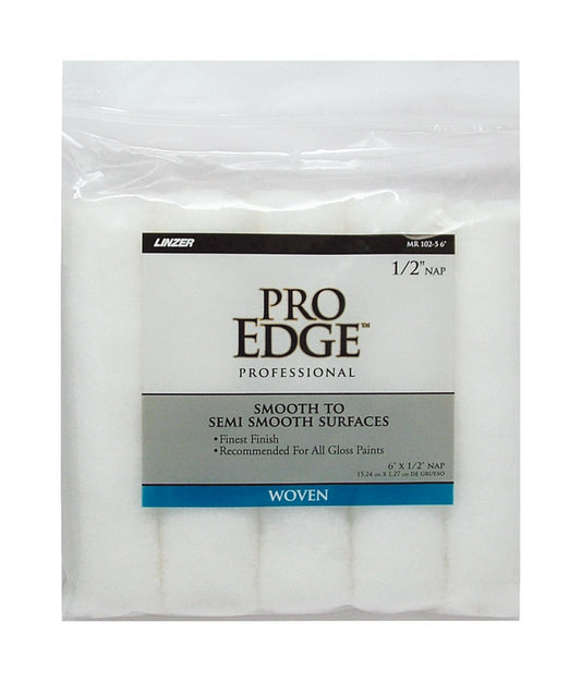 Linzer Pro Edge Woven 6 in. W X 1/2 in. Mini Paint Roller Cover 5 pk