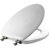 Mayfair by Bemis Edgewater Elongated White Enameled Wood Toilet Seat - Open Box