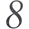 Hillman 6 in. Reflective Black Plastic Nail-On Number 8 1 pc (Pack of 3)