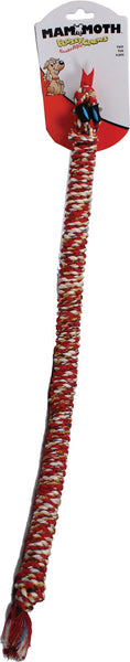 Mammoth Flossy Chews Snakebiter Colored Rope Dog Tug Toy 26 in Durable Cotton Blend