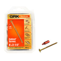 GRK Fasteners UberGrade No. 8  x 2-1/2 in. L Star Cabinet Screws 100 pk
