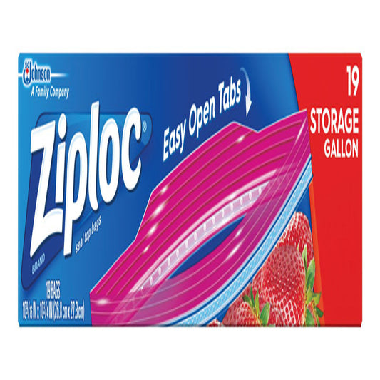 Ziploc Food Storage Bag 19 pk Clear (Pack of 12)