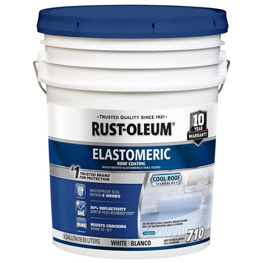 Rust-Oleum White Elastomeric Roof Coating 5 gal