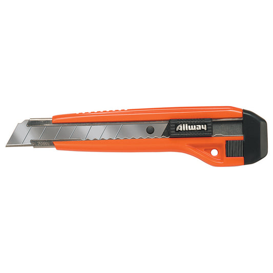 Allway Deluxe 6-3/8 in. Snap-Off Utility Knife Orange (Pack of 10)