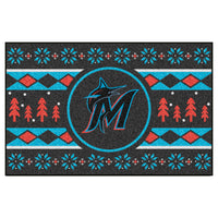 MLB - Miami Marlins Holiday Sweater Rug - 19in. x 30in.