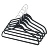 Whitmor 9-5/8 in. H X 1/4 in. W X 17-3/4 in. L Plastic Black Flocked Hanger 5 pk