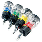 Performance Tool W38927 4" 7-In-1 Stubby Screwdriver Set Assorted Colors (Pack of 12).