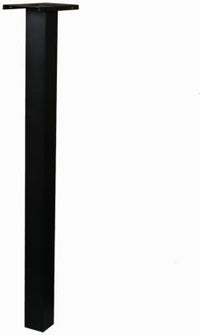Gibraltar Mailboxes Brighton 51 in. Powder Coated Black Aluminum Mailbox Post