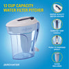 ZeroWater Ready-Pour 12 cups Blue Water Filtration Pitcher - Open Box