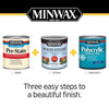 Minwax Wood Finish Water-Based Semi-Transparent Pure White Tint Base Water-Based Wood Stain 1 qt (Pack of 4)