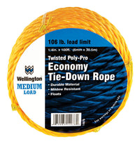 Wellington 1/4 in. D X 100 ft. L Yellow Twisted Poly Tie-Down Rope