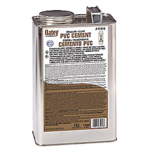 Oatey Clear Cement For PVC 1 gal (Pack of 6)