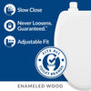 Mayfair Slow Close Round White Molded Wood Toilet Seat