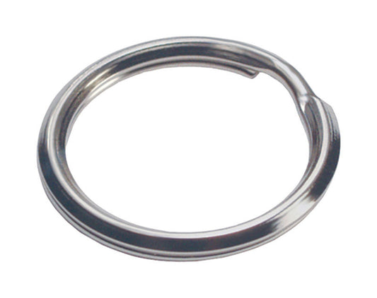 Hillman 7/8 in. D Tempered Steel Silver Split Rings/Cable Rings Key Ring (Pack of 50).