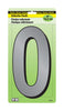 Hy-Ko 6 in. Reflective Black/Silver Plastic Number 0 Nail-On 1 pc. (Pack of 5)