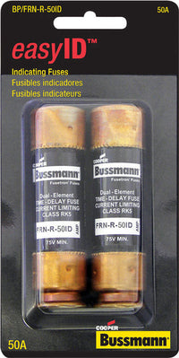 Bussmann EasyID 50 amps Dual Element Time Delay Fuse 2 pk