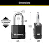 Master Lock 1-7/8 in. H x 1-3/16 in. W x 1-3/4 in. L Vinyl Covered Dual Ball Bearing Locking Padlock - Deal of The Week