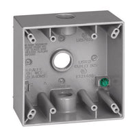 Sigma Electric New Work 31 cu in Square Metallic 2 gang Weatherproof Box Gray