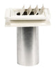 Builders Edge White Copolymer 12 sq. in. Coverage Area Exhaust Vent 4 W in. - Open Box