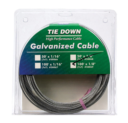 Tie Down Engineering Galvanized Galvanized Steel 1/8 in. D X 100 ft. L Aircraft Cable