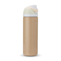Owala FreeSip 24 fl. oz. Tan BPA Free Muddy Buddy Water Bottle with Spout Lid