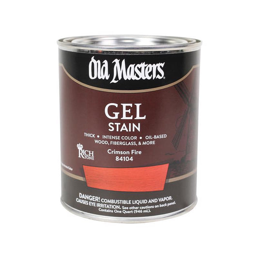 Old Masters Semi-Transparent Crimson Fire Oil-Based Alkyd Gel Stain 1 qt