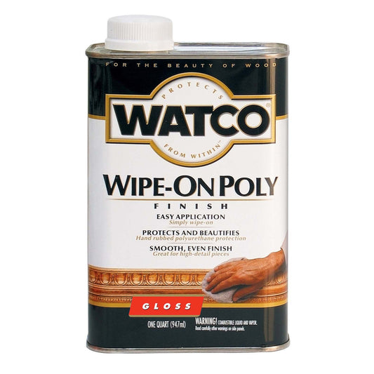 Watco Wipe On Poly Gloss Clear Oil-Based Polyurethane 1 qt