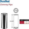 DuraVent DuraPlus 6 in. D X 24 in. L Galvanized Steel Chimney Pipe