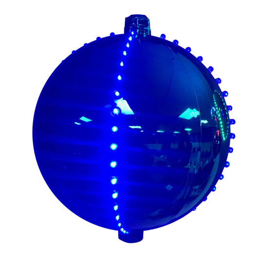 Celebrations Platinum LED Blue Lighted Ornament 6 in. Hanging Decor