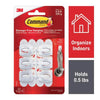 3M Command Mini Plastic Hook 11/8 in. L 6 pk