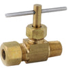 Anderson Metals 1/4 in. 1/4 in. Brass Needle Valve (Pack of 5)