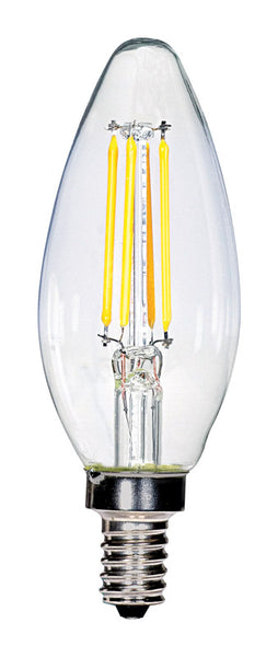 Bombilla LED Satco Acre C11 E12 (Candelabro), luz blanca cálida, equivalente a 40 vatios, paquete de 1
