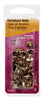 Hillman 1/2 in. L Furniture Brass Nail Smooth Shank Hammered (Pack of 6)
