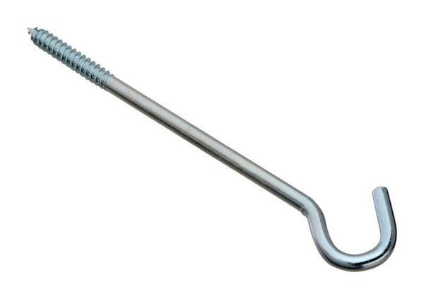 Gancho de tornillo de 10 in de largo, de acero plateado galvanizado, de National Hardware, 150 lb, paquete de 1